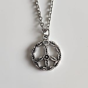 Peace Wreath Necklace 20 inch Hang Zinc Alloy NY